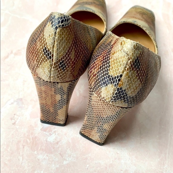 VTG Sacha London Camo Snakeskin Heels Sz 7AA - Picture 6 of 14
